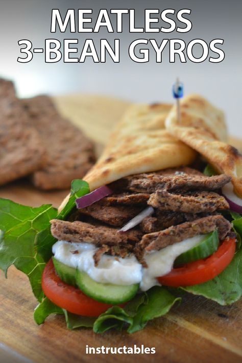 Gyros Recipe Vegetarian, Vegan Gyro Meat, Lentil Gyros, Vegan Gyro Recipe, Vegetarian Gyro, Vegetarian Gyros, Vegan Gyros, Vegetarian Gyro Recipe, Low Cost Meals