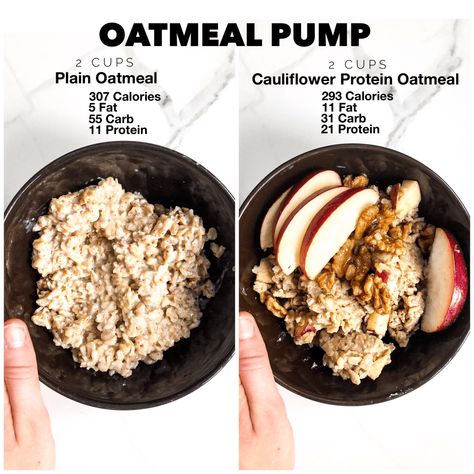 Protein Oats, Protein Oatmeal, Healthy Protein Snacks, Macro Meals, Healthy Choice, High Protein Breakfast, Oatmeal Breakfast, Oats Recipes, Apple Cinnamon