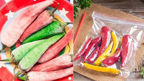 Freezing Peppers, Frozen Bag, Hot Peppers, Freezer Burn, Ice Cube Trays, Preserving Food, Stuffed Jalapeno Peppers, Stuffed Hot Peppers, Red Hot