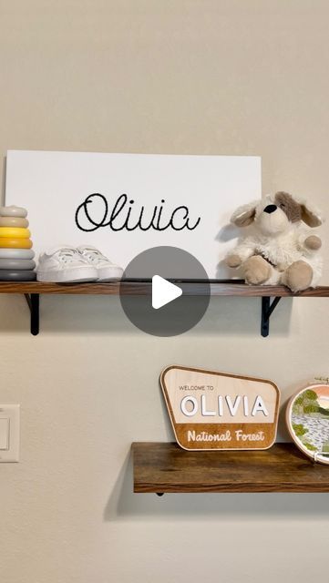 Stitchin With Samantha on Instagram: "DIY Name Sign🤍🪡

Comment NAMESIGN and I’ll send you a link to my custom name patterns & my free chain stitch tutorial (I show 3 different ways to use chain stitch)!

This project is so cozy & fun! I love the touch it gives to Olive’s nursery. I’d love to see some other people try it out!

What do you think?🫶🏼

Supplies:
Name pattern - my kit (10in)
Yarn - my kit (Forest)
Needle - my kit (Darners)
Sign - @joann_stores Artsmith 12x24 canvas

#embroidery #handembroidery #diycrafts #diycraft #embroidered #babyrooms #nurserydecor #momlife #diyohmyohmy #handembroidered #diyembroidery" Diy Name Sign, Chain Stitch Tutorial, Name Sweater, Canvas Embroidery, Embroidery Canvas, Yarn Embroidery, Green Yarn, Simple Chain, Stitch Tutorial