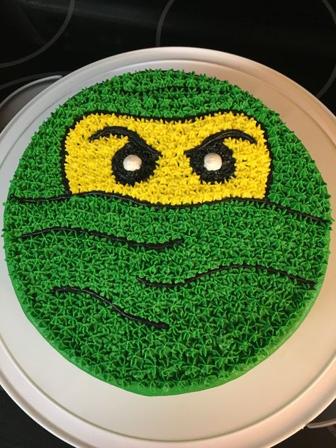 Ningajo Cake Lego, Green Ninjago Cake, Ninjago Cake Easy, Ninja Cake Ideas Boys, Ninja Cake Ideas, Ninjago Birthday Party Cake, Ninjago Cake Ideas, Ninja Go Cake, Ninjago Torte