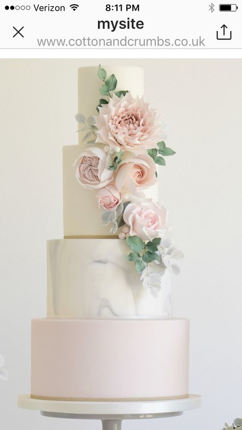 Simple Wedding Cakes, Baptism Decorations Girl, Cake Structure, Baptism Decorations, Pink Wedding Cake, Simple Wedding Cake, Bolo Fake, Beautiful Wedding Cakes, Sugar Flowers