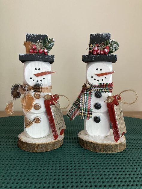 💲Dollar Tree Fanatics Crafts & Decor💲 | Made some cute snowman using the wooden dice from Dollar Tree | Facebook Dollar Tree Wooden Dice Crafts, Jenga Blocks Snowman, Wooden Block Snowman Crafts, Winter Dollar Tree Crafts, Dollar Tree Wooden Cube Crafts, Snowman Blocks Wooden Snowmen, Wooden Dice Crafts, Dollar Tree Dice Snowman, Dollar Tree Snowman Crafts