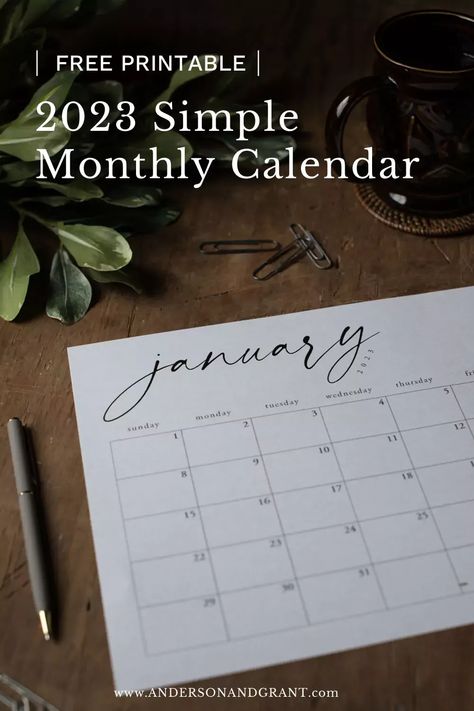 Blank January calendar on wood desk Free Printable Calendar Pages 2023, 2023 Blank Calendar Printable, 2023 Monthly Calendar Printable Free Horizontal, 2023 Calendar Printable Free Monthly Landscape, 12 Month Calendar Free Printable 2023, Free Printable Monthly Calendars 2023, Homeschooling Organization, Free Printable Calender, Calender Printables