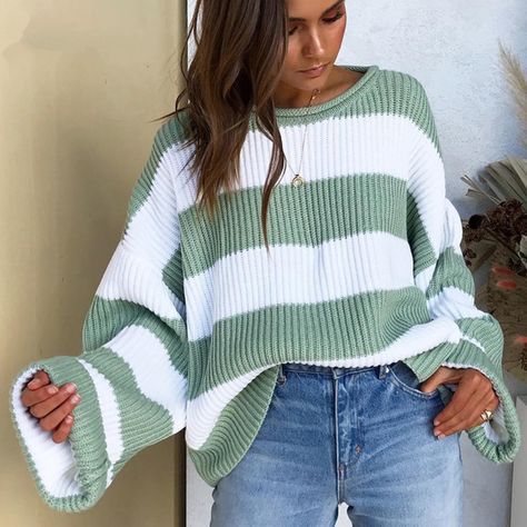 Cute Sweaters Teens, Sweaters For Teens Knitted, Cute Sweaters For Teen, Pretty Sweaters For Teens, Adrette Outfits, Oversize Pullover, Pullover Outfit, Loose Pullover, Knitting Women Sweater