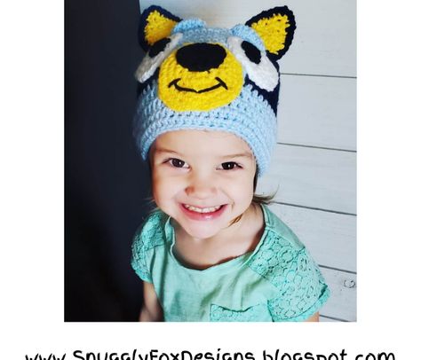 Bluey Hat Crochet Pattern Free, Blue Crochet Hat Pattern Free, Bluey Hat Crochet Pattern, Blue Crochet Hat Pattern, Bluey Bingo Crochet Hat, Bluey Bingo Knitting Pattern, Bluey Crochet Hat Pattern, Bluey Bingo Crochet Hat Pattern, Blue Hat Crochet