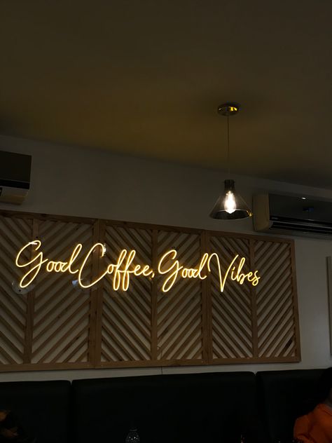 Neon Signs For Coffee Shop, Coffee Shop Neon Sign, Neon Coffee Shop, Coffee Kiosk, Coffee Shop Lighting, Coffee Shop Signs, Tea Quotes, Cafe Wall, Green Bowl