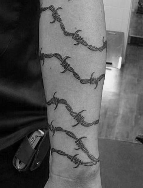 Top 61 Barbed Wire Tattoo Ideas - [2020 Inspiration Guide] Barb Wire Tattoo, Forearm Tattoos For Men, Barbed Wire Tattoo, Wire Tattoo, Barbed Wire Tattoos, Hope Tattoo, Places To Get Tattoos, Barb Wire, Peonies Tattoo