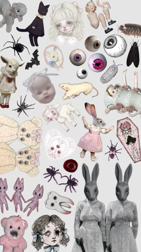 Creepy Stickers Printable, Creepy Collage, Creepy Stickers, Photo Bashing, Scary Stickers, Sticker Images, Collage Creator, Cute And Creepy, Scrapbook Printing