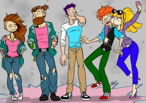 All grown up for real! We're geeking on this rugrats illustration. Tag the original artist Rugrats All Grown Up, Cartoon Kunst, Cartoon Network Shows, Cartoon As Anime, 90s Cartoons, The Cartoon, Good Cartoons, All Grown Up, Cartoon Crossovers