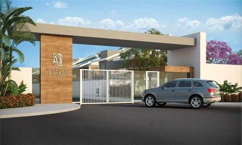 Building Gate Design, Gate Pergola, Condominium Entrance, Gate Arch, Residential Entrance, School Buildings, Arch Designs, Estate Gates, Compound Wall Design