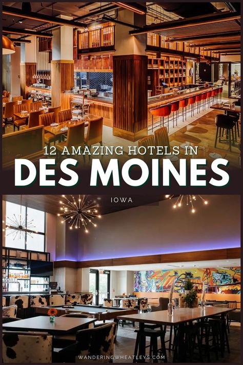 Are you looking for places to stay in Des Moines Iowa? Here are the 12 BEST hotels in Des Moines for a fabulous Iowa vacation! | Des Moines hotels | where to stay in Des Moines | places to visit in Des Moines | accommodation in Des Moines | Des Moines accommodations | hotels in Iowa | accommodation in Iowa | where to stay in Iowa | Iowa hotels | places to stay in Iowa | Iowa travel tips | USA travel | Des Moines travel | places in Iowa | Des Moines getaway | #DesMoines #Iowa #USA #hotels Pella Iowa, Iowa Travel, Amazing Hotels, Ac Hotel, Usa Travel Guide, Des Moines Iowa, Costa Rica Travel, Unique Places, Unique Hotels