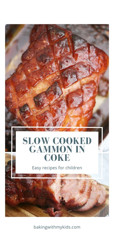 Slow Cooker Gammon Coke, Cola Ham Slow Cooker, Easy Gammon Recipes, Slow Cooker Christmas Ham, Coke Ham Crockpot, Slow Cooker Gammon Recipes Uk, Gamon Recipe, Gammon Recipes Roasts, Slow Cooker Gammon Recipes