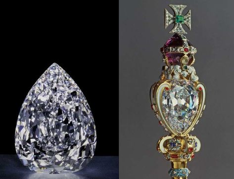 (Worldkings) Top 100 treasures of the world – P14. The British Royal's Sovereign Sceptre with Cross - Worldkings - World Records Union Queen Elizabeth Crown, Cullinan Diamond, Imperial State Crown, British Crown Jewels, Expensive Diamond, The Jewel, Emerald Necklace, Heart Shaped Diamond, Royal Jewelry