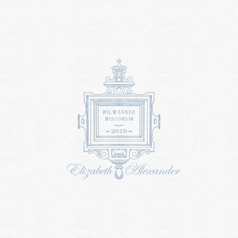 Elevate your vintage-themed wedding with this elegant logo, designed to grace your stationery and wedding essentials.  Personalize it with your preferred vintage color (see options in the listing) or a custom shade that captures your unique vision. Note: This design is not customizable in terms of artwork or fonts. If you have a specific design in mind, please explore our custom listings for a unique creation tailored to your needs. For font alterations, please purchase this listing and also add the "font change" add-on.   
.#WeddingInvitations #DIYWedding #WeddingStationery #WeddingInspiration #WeddingPlanning Crest Logo Design Modern, Venue Branding, Vintage Monogram Logo, Architecture Wedding, Wedding Crest Monogram, Mom Logo, Antique Logo, Logo Suite, Logo Monogramme