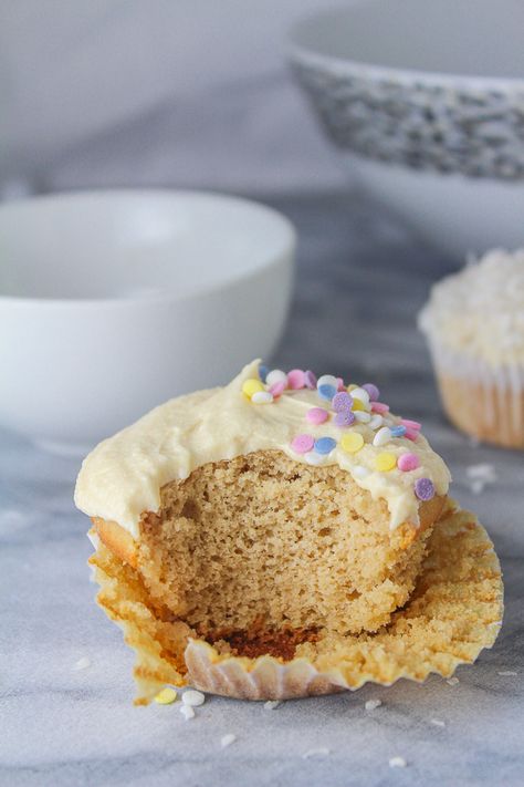 Gluten Free Single Serve Vanilla Cupcake - Two ways with a dairy free option Gluten Free Single Serve, Gluten Free Cupcake, Single Serving Recipes, Gluten Free Flour Blend, Homemade Gluten Free, Is It Just Me, Dairy Free Options, Vanilla Cupcakes, Savoury Cake