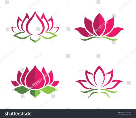 Beauty Vector, Lotus Image, Flowers Lotus, Lotus Vector, Lotus Flower Logo, Lotus Logo, 달력 디자인, Lotus Flower Art, Flower Logo Design