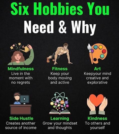 Six hobbies you need & why #health #selfcare #selflove #healthylifestyle Self Help Skills, Mental Health Facts, Personal Improvement, Positive Quotes For Life Motivation, Health Guide, Wellness Blog, Food Photographer, Pink Lady, Skills To Learn