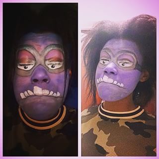 Purple Minion Makeup Ideas, Purple Minion Makeup, Minion Makeup Ideas, Funny Face Paint Ideas, Funny Face Paint, Minion Makeup, Minion Face Paint, Minion Dress Up, Purple Minion