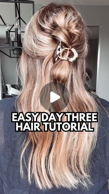 Easy Hair Tutorials | Hairstyles | Hair Growth on Instagram: "Day three hair, don’t care! 🙌🏻 Be sure to save this easy claw clip hairstyle that’s perfect for days 2 and 3 or whenever your hair is starting to get a little oily. 💁🏼‍♀️ 

Hi friend, I’m Mandi, your virtual hair bestie! I’m here to help you easily style, grow and manage your hair so that you can get it strong and healthy and wake up excited to style it everyday! 

Drop HAIR GOALS below if you’re needing hair help and I’ll give you a 🆓 hair consult in your DMs and send over a personalized custom haircare regimen and routine recommendation your way to get you the results you’re wanting! 🫶🏻🫶🏻🫶🏻 

Hugs + Happy Hair 🥂 

#clawclip #clawcliphairstyle #clawclips #halfup #halfuphalfdown #halfuphalfdownhairstyle #hairtutorial Claw Clip Hairstyle, Clip Hairstyle, Second Day Hairstyles, Strong And Healthy, Clip Hairstyles, Hair Tutorials Easy, Hair Help, Easy Day, Happy Hair