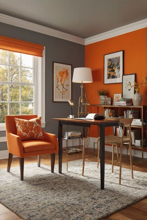 Unleash the energy of Raucous Orange (SW 6886) in your space with this vibrant wall paint color! Discover the best interior designer routine for lively spaces in 2024. #Ad #homedecor #homedesign #trendgirlApartment #Painthome #interiorarchitecture Wall Colors Green Room Colors
Bright Room office Colors
Apartment Renovation
Home office Remodeling
Modern Paint Colors
2024 Orange Accent Wall Office, Orange Room Paint, Sherwin Williams Orange Paint Colors, Orange Office Decor, Orange Living Room Walls, Orange Painted Walls, Paint Colors 2024, Green Room Colors, Orange Accent Walls