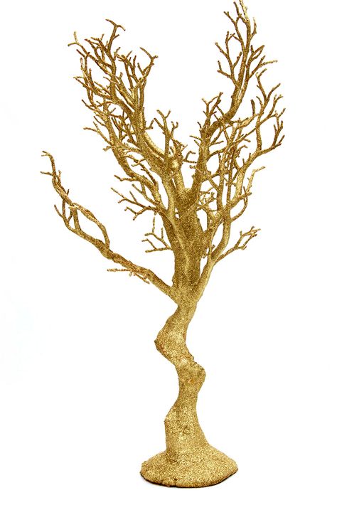 Manzanita Centerpiece Wedding Tree 30" - Gold Glitter Manzanita Tree Centerpieces Wedding, Manzanita Tree Centerpieces, Manzanita Centerpiece, Mermaid Table, Manzanita Tree, Fake Hydrangeas, Event Decor Direct, Wedding Tree, Wedding Decorations On A Budget