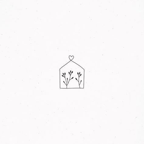 Farmhouse Tattoo, Homies Tattoo, Small House Tattoo, Farmhouse Logo, Pig Tattoo, Cute Drawings Of Love, Tattoo Mini, Home Tattoo, Design Tattoo