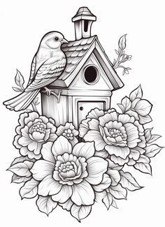 Free Coloring Pages Printables Adults, Adult Colouring Printables Free, Spring Colouring, Adult Coloring Pages Free Printable, Beach Embroidery, Bujo Art, Abstract Coloring Pages, Adult Coloring Designs, Bird Coloring Pages