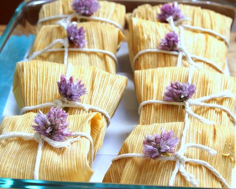 Our tamales were delicious, but they came out super ugly.  This is what I was shooting for. Tamale Party, Cheese Tamales, Fiesta Night, Vegetable Shortening, Corn Husks, Cheese Corn, Wedding Buffet, Taco Bar, Vegetable Broth