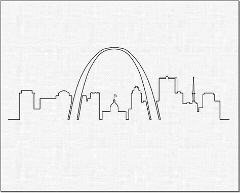 Stl Arch, String Art Patterns Templates, Baseball Diy, Outline Stitch, Saint Louis Arch, Skyline Tattoo, St Louis Skyline, Skyline Drawing, Museum Interior