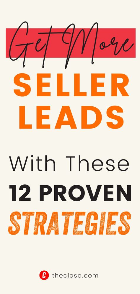 Finding and converting seller leads is hard work. Even for experienced agents with a few dozen sales under their belt, getting seller leads can be an uphill battle. In order to make your transition from buyer’s agent to listing agent a little bit smoother, we put together a list of 12 foolproof ways how to get real estate seller leads in 2021. // lead generating // lead // lead generation ideas // real estate marketing // real estate ideas How To Get Listings Real Estate, How To Get Clients In Real Estate, How To Get Real Estate Leads, Real Estate Lead Generation Ideas, Real Estate Ideas, Lead Generation Ideas, Realtor Ideas, Wholesaling Houses, Real Estate Lead Generation