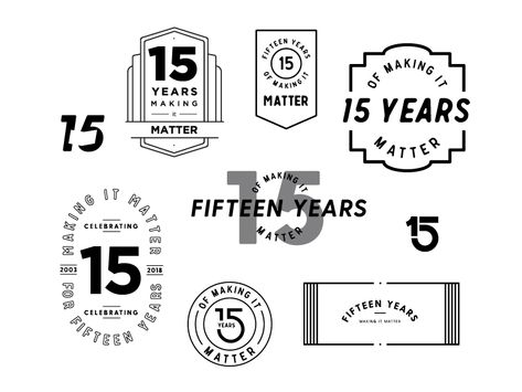 15th Anniversary Logo by Lauren Kennedy 25 Anniversary Logo, Number Logos, 20th Anniversary Logo, Brand Anniversary, Anniversary Logo Design, Number Logo, Logo Aniversario, 50th Anniversary Logo, Company Anniversary