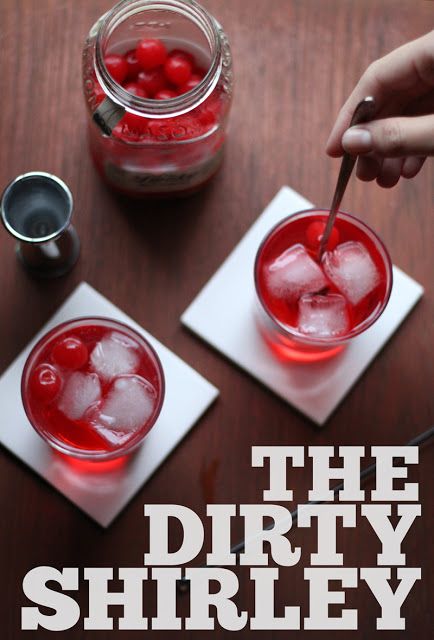 Dirty Shirley / 21 Pretty Pink And Red Drinks For Valentine’s Day Dirty Shirley, Red Drinks, Drink Drank Drunk, Valentines Day Food, Thirsty Thursday, Vegetable Drinks, My Funny Valentine, Bacardi, 5 O Clock Somewhere