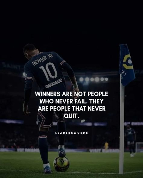 Quotes From Soccer Players, Neymar Motivational Quotes, Student Athlete Motivation, American Football Quotes Motivational, Neymar Motivation, Goalkeeper Quotes, Neymar Quotes, Soccer Player Quotes, Cr7 Quotes