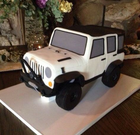 Jeep Birthday, Car Cakes For Men, Jeep Cake, Cake Transport, Cake For Men, Cake Design For Men, Auto Jeep, Cars Cake, Cars Birthday Party Disney