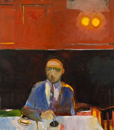 Richard Diebenkorn (American, 1922-1993), Coffee, 1956. Oil on canvas, 67 x 58 in. Bay Area Figurative Movement, Édouard Manet, Richard Diebenkorn, Robert Motherwell, Cy Twombly, Joan Mitchell, Gerhard Richter, Camille Pissarro, Paul Cezanne