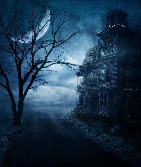 Premade Spooky Abandoned House Stock Image Gothic Background, Dark Castle, Creepy Houses, Spooky Night, Spooky Places, Dark House, Photoshop Textures, Haunted Houses, Dark Gothic