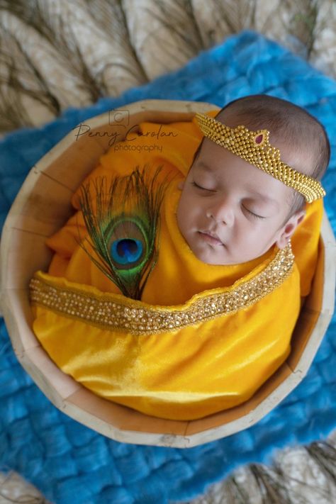 Krishna Photoshoot, Krishna Baby, Janmashtami Special, Baby Bump Pictures, Baby Shower Pictures, Bump Pictures, New Baby Names, Newborn Family Photography, Ring Ceremony