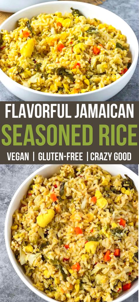 Tropical Meals, Coconut Broth, Caribbean Dishes, Exotic Recipes, Jamaican Rice, Caribbean Foods, Rice Meals, Long Grain Brown Rice, Rice Recipes Vegan