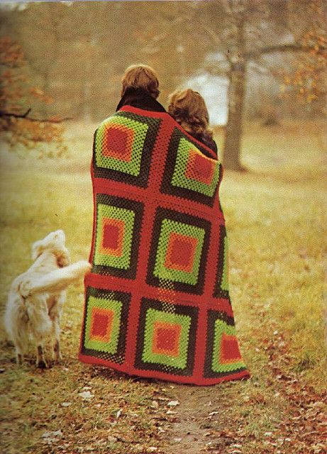 70s Crochet Blanket, Autumn Couple, 70s Crochet, Freebies Pattern, Retro Crochet, Granny Square Afghan, Pablo Neruda, Free People Clothing Boutique, Motif Vintage