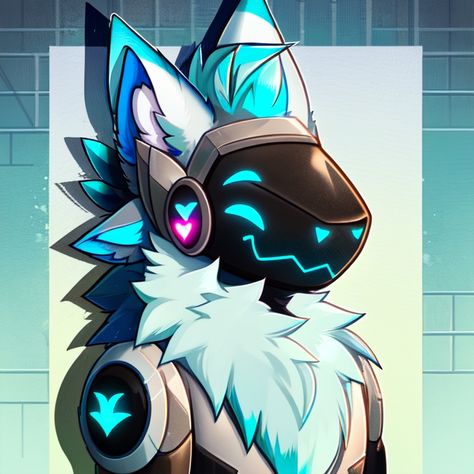 Protogen :3 Cute Protogen, Not Mine, Art