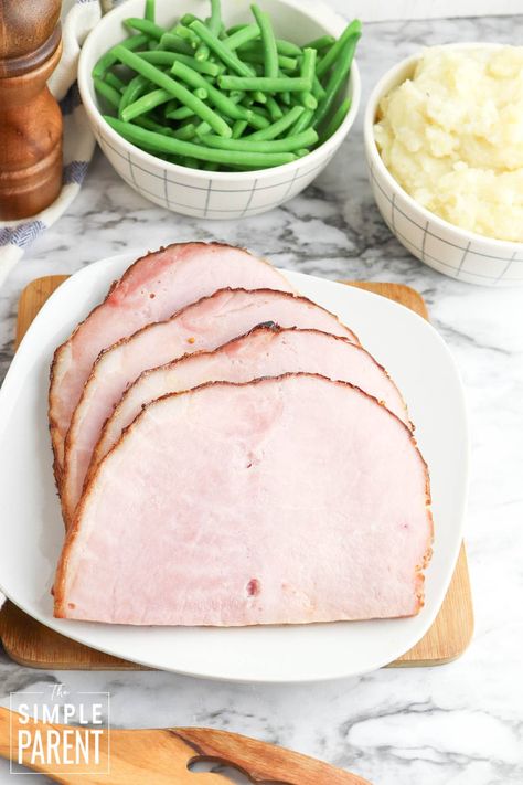 Air Fryer Ham is an easy way to get that classic glazed ham flavor in less time! Perfect for holiday dinners or a weeknight meal! Fully Cooked Ham In Air Fryer, Air Fryer Ham, Glazed Ham, Ham Glaze, Holiday Dinners, Air Fryer Healthy, Holiday Dinner, Fryer Recipes, Air Fryer Recipes