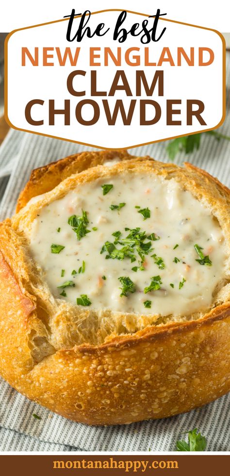 Best New England Clam Chowder, Clam Chowder Soup, Fresh Clams, Clam Chowder Recipe, New England Clam Chowder, Crockpot Ideas, Rustic Recipes, Chowder Soup, Seafood Restaurants