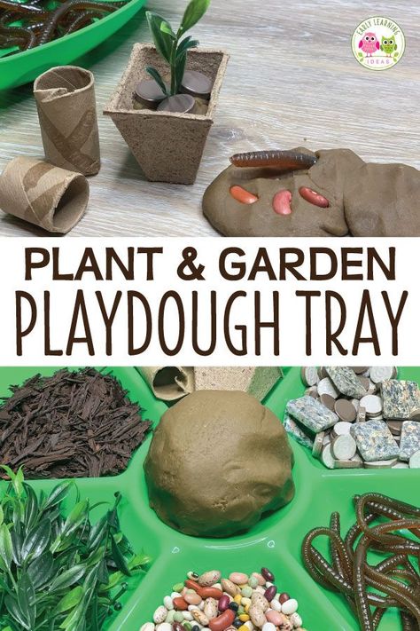 Plants Sensory Activities, Gardening Montessori Activities, Roots Preschool Activities, Preschool Planting Activity, Plants Eyfs Activities, Spring Playdough Ideas, Spring Curiosity Approach, Learning About Plants Preschool, Garden Sensory Activities