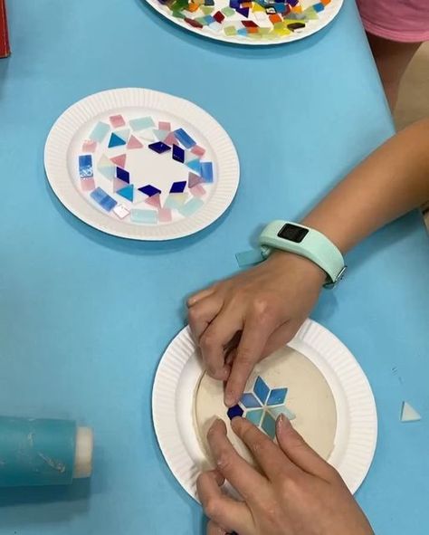 Tracy Boberg Nichols on Instagram: "We used some air dry clay and these little cut glass mosaic pieces to make these radial designs during my art camp. We used Byzantine mosaics as an inspiration. . . #artcamp . . #4thgradeart #kidsart #kidsartclass #kidsactivityideas #kidscraftideas #artprojectsforkids #artprojects #artlessonsforkids #artlessons #homeschoolart #homeschool #artteachersofinstagram #kidsartclass #artcurriculum #homeschooling #homeschoolartclass #elementaryart #artteachersofins Air Dry Clay Mosaic, Air Dry Clay Projects For Kids, Byzantine Mosaics, Clay Mosaic, Clay Projects For Kids, Radial Design, Byzantine Mosaic, Senior Center, Coaster Crafts