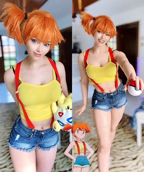 Misty - Pokemon #cosplay Misty Pokemon Costume, Pokemon Cosplay Female, Misty Costume, Misty Cosplay, Misty From Pokemon, Pokemon Costumes, Pokemon Clothes, Pokemon Cosplay, Kim Possible