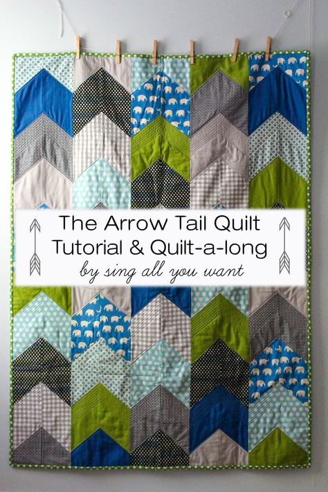 Sing All You Want: The Arrow Tail Quilt - Tutorial & Quilt-A-Long Arrow Quilt Pattern Free, Arrow Quilt, Quilt Tutorial, An Arrow, Quilt Guild, The Arrow, Boy Quilts, Modern Quilt Patterns, Modern Quilt