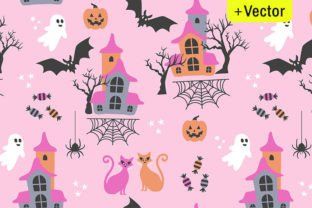 Pastel Halloween funky party seamless vector pattern... Divine Pink Flamingos, Pastel Spooky, Wall Collage Decor, Spooky Party, Poster Pink, Halloween Fabric, Pink Halloween, Party Poster, Halloween Spider