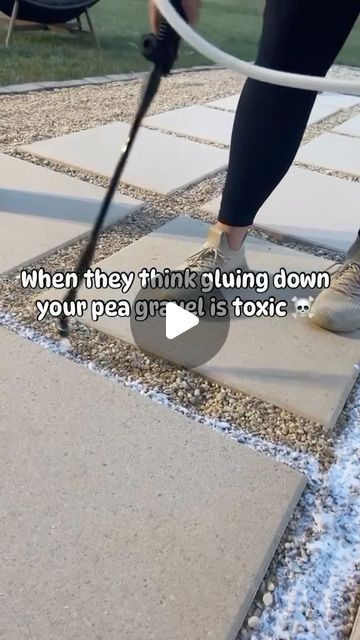 petrascapes on Instagram: "Keeping your pea gravel looking neat and tidy between pavers can be a hassle.

Introducing Rock Glue Max - the eco-friendly, kid & pet safe solution to lock down your gravel for a flawlessly finished look that lasts up to 12 months!

Rock Glue Max is also water permeable, so rain will soak through naturally.  Plus, it’s easy to apply - just spray and you’re done!

Ready to take your patio from drab to fab?  Head to the link in bio to learn more and get your Rock Glue Max today!

#RockGlueMax #LandscapeHacks #PeaGravel #Pavers #SafeForEveryone #WaterPermeable" Rock Glue, Mulch Glue, Pea Gravel Patio, Gravel Landscaping, Gravel Patio, Lawn Service, Pea Gravel, Oh My God, Neat And Tidy