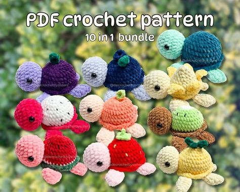 This Patterns & Blueprints item by DEcrochetpatterns has 402 favorites from Etsy shoppers. Ships from United States. Listed on May 31, 2024 Fruit Turtle Crochet, Crochet Fruit Turtle, Turtle Watermelon, Fruit Turtle, Crochet Turtles, Stuffed Turtle, Turtle Plushie, Kawaii Turtle, Turtle Crochet